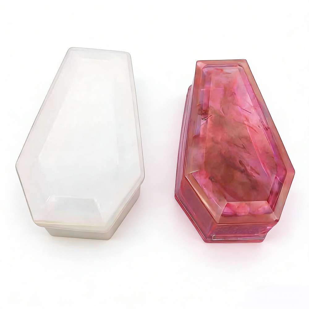 Resin Art Equipment - Molde de silicona de calavera, ataúd,