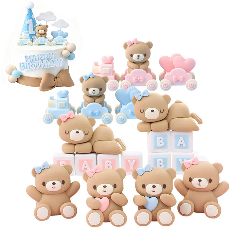 Resin Art Baby - Adorno de pastel 3D de oso