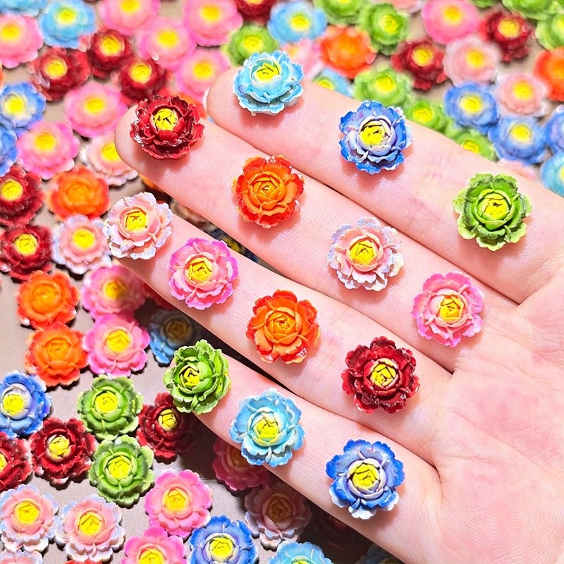 Resin Art Rose - 50 piezas de cabujones de resina