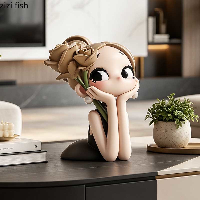 Estatua de Resina de Chica con - Resin Art Rose reseña y precio