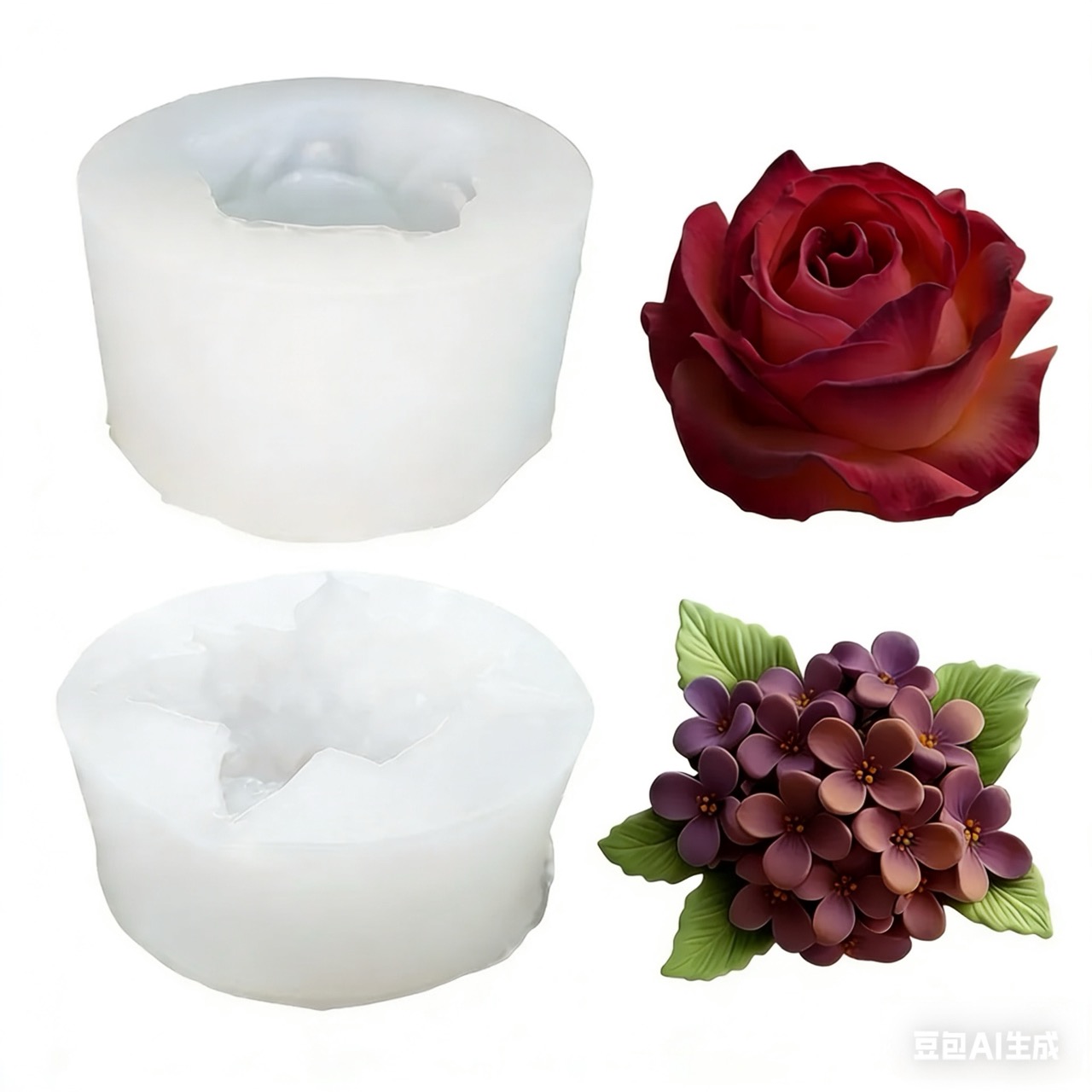 Juego de 2 moldes de silicona  - Resin Art Rose reseña y precio